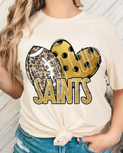 Load image into Gallery viewer, Football Hearts Polka Dot Mascots DROPDOWN TRANSFER

