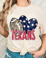 Load image into Gallery viewer, Football Hearts Polka Dot Mascots DROPDOWN TRANSFER
