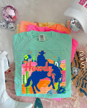 Load image into Gallery viewer, Howdy Blue Cowboy Silhouette Desert Backdrop TRANSFER SCG JAN 26
