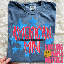 Load image into Gallery viewer, American Mama or Mini Polka Dot Stars DROPDOWN TRANSFER DMD EM JUNE 26
