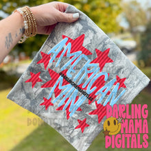Load image into Gallery viewer, American Mama or Mini Stripe Stars DROPDOWN TRANSFER DMD EM JUNE 26
