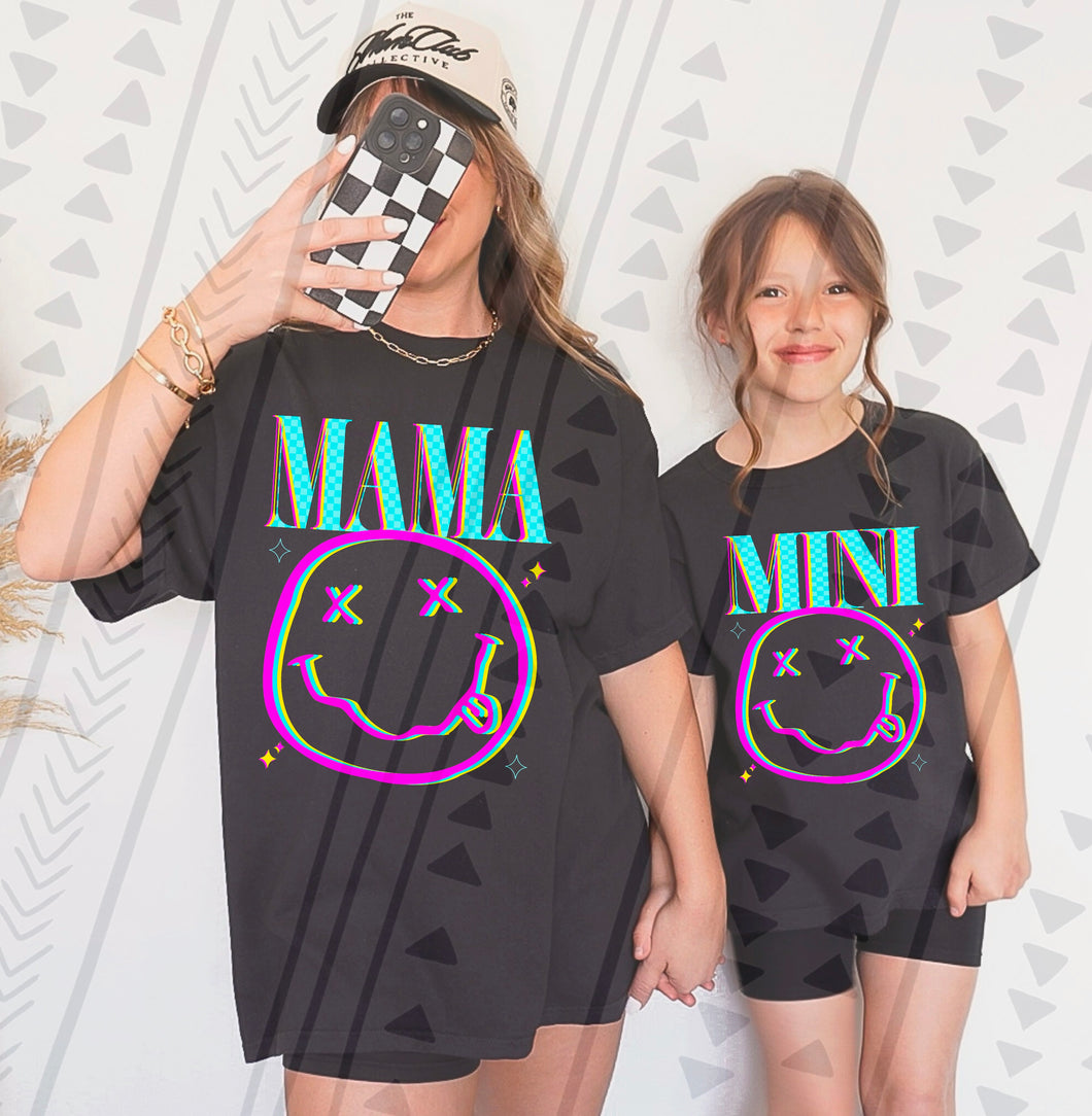 Mama + Mini + Aunt Happy Neon DROPDOWN TRANSFER TGG APR 25