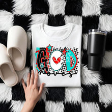 Load image into Gallery viewer, God Moves Checker Background TRANSFER CST DEC 25
