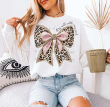 Load image into Gallery viewer, It Is Well With My Soul Leopard Bow TRANSFER
