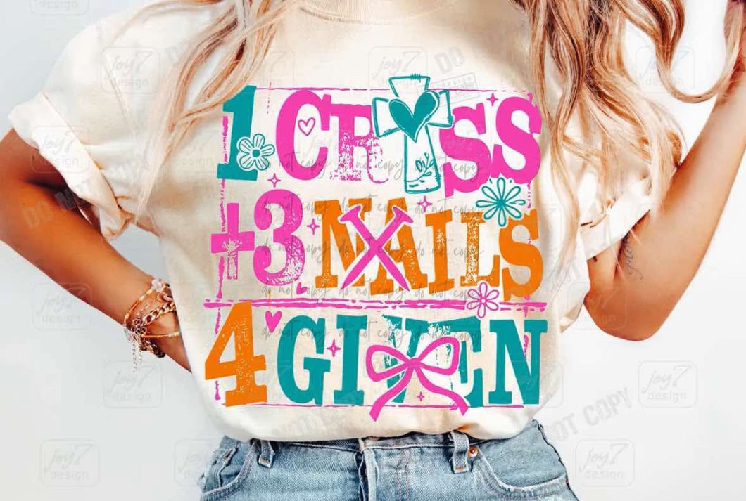 1 Cross 3 Nails 4 Given TRANSFER