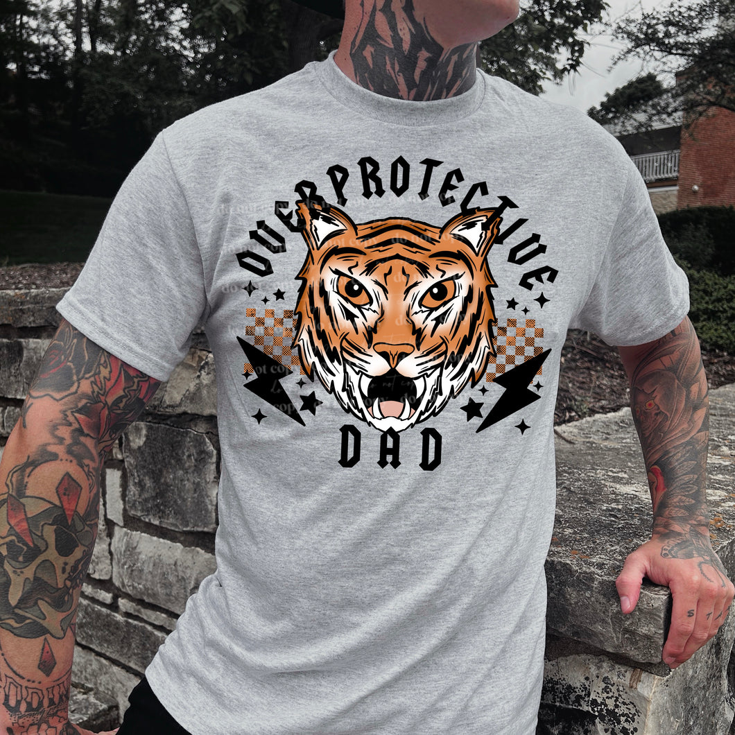 Overprotected Dad Checkered Tiger TRANSFER CSC