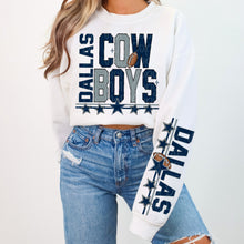 Load image into Gallery viewer, Football Mascot Stars Dropdown With SLEEVE OPTION TRANSFER VIRGO AUG 25
