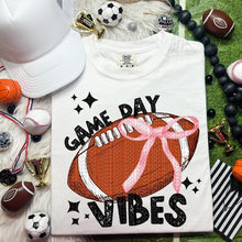 Load image into Gallery viewer, Game Day Vibes Football Pink Bow TRANSFER HMWK
