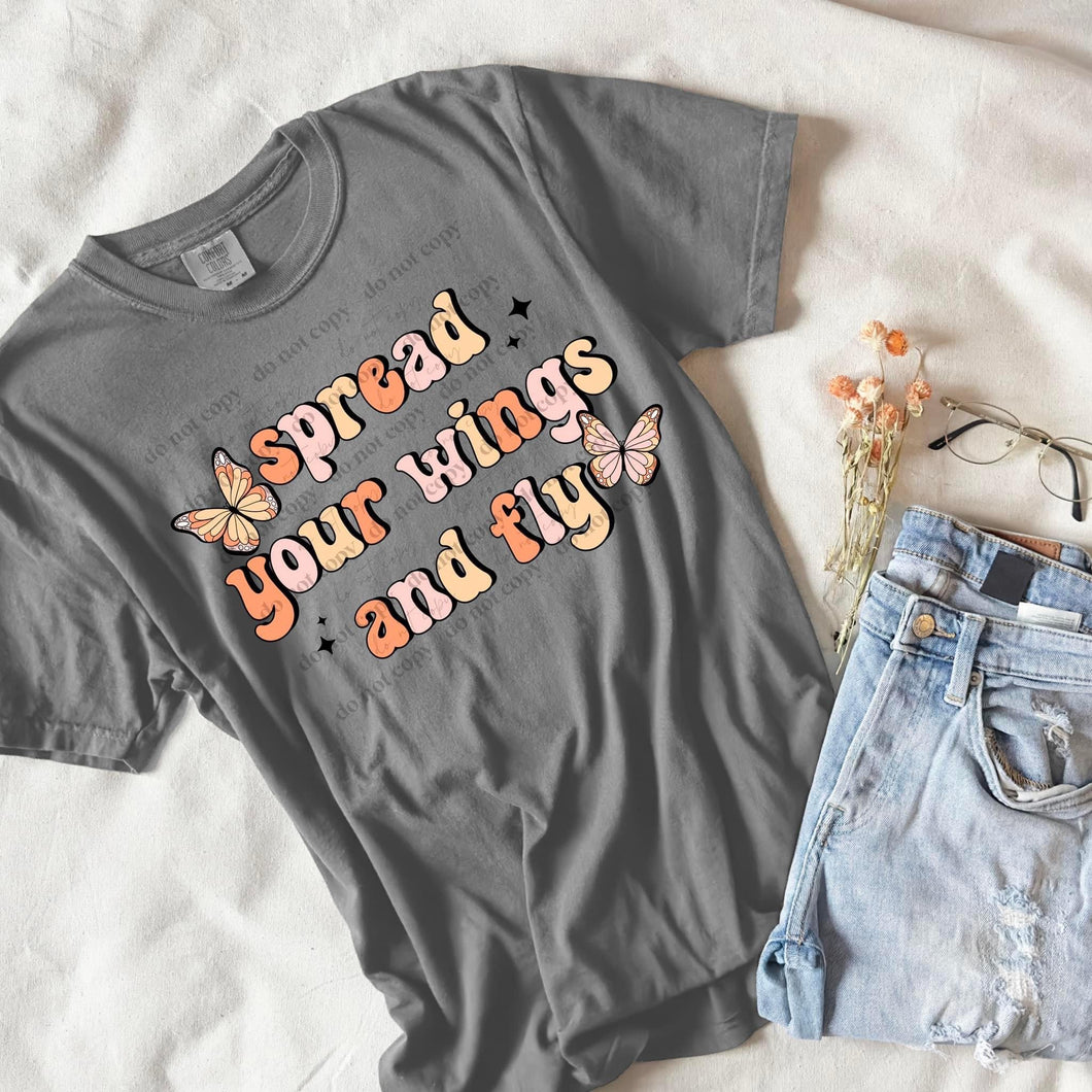 Spread Your Wings And Fly Pastel TRANSFER