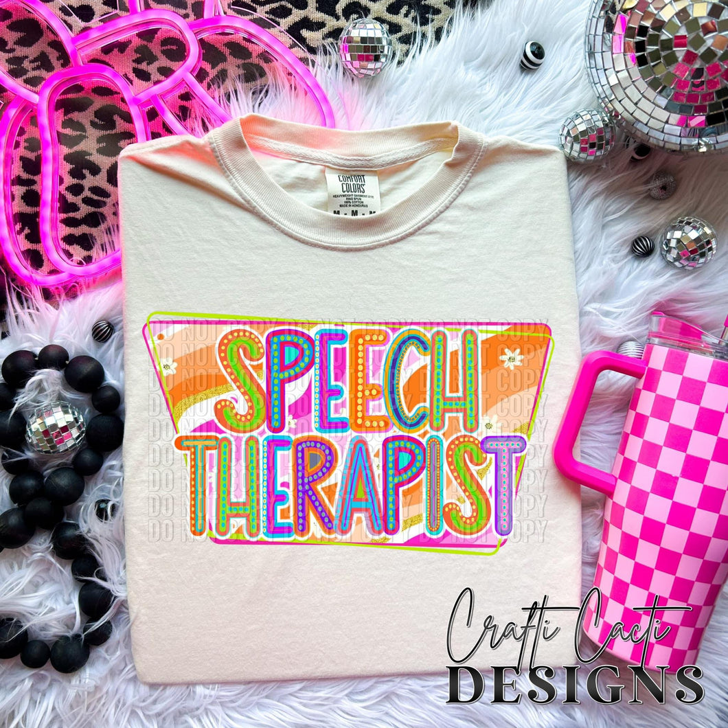 Speech Therapist Retro Marquee TRANSFER CCD