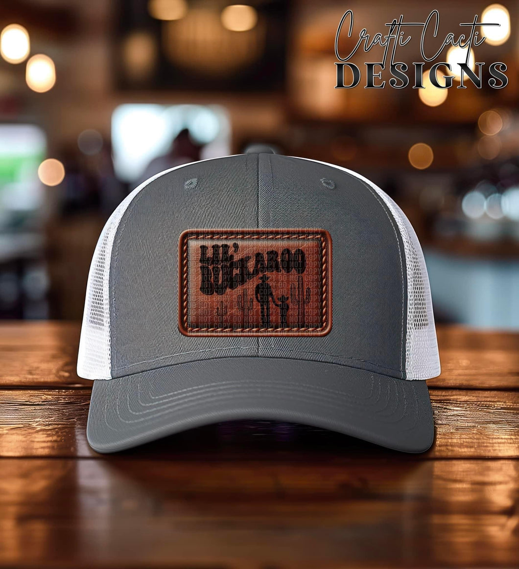 Lil’ Buckaroo Faux Hat Patch 3-4” DTF TRANSFER CCD