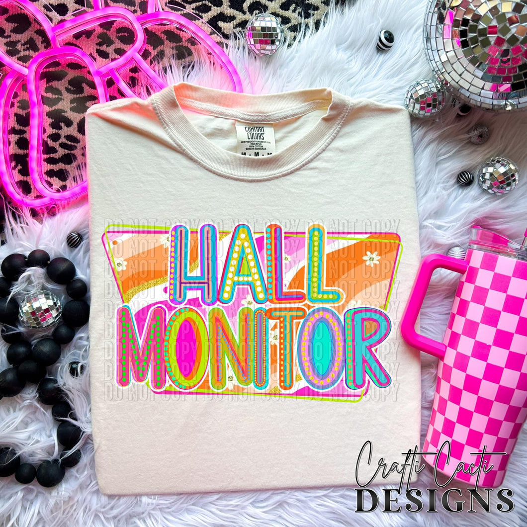 Hall Monitor Retro Marquee TRANSFER CCD