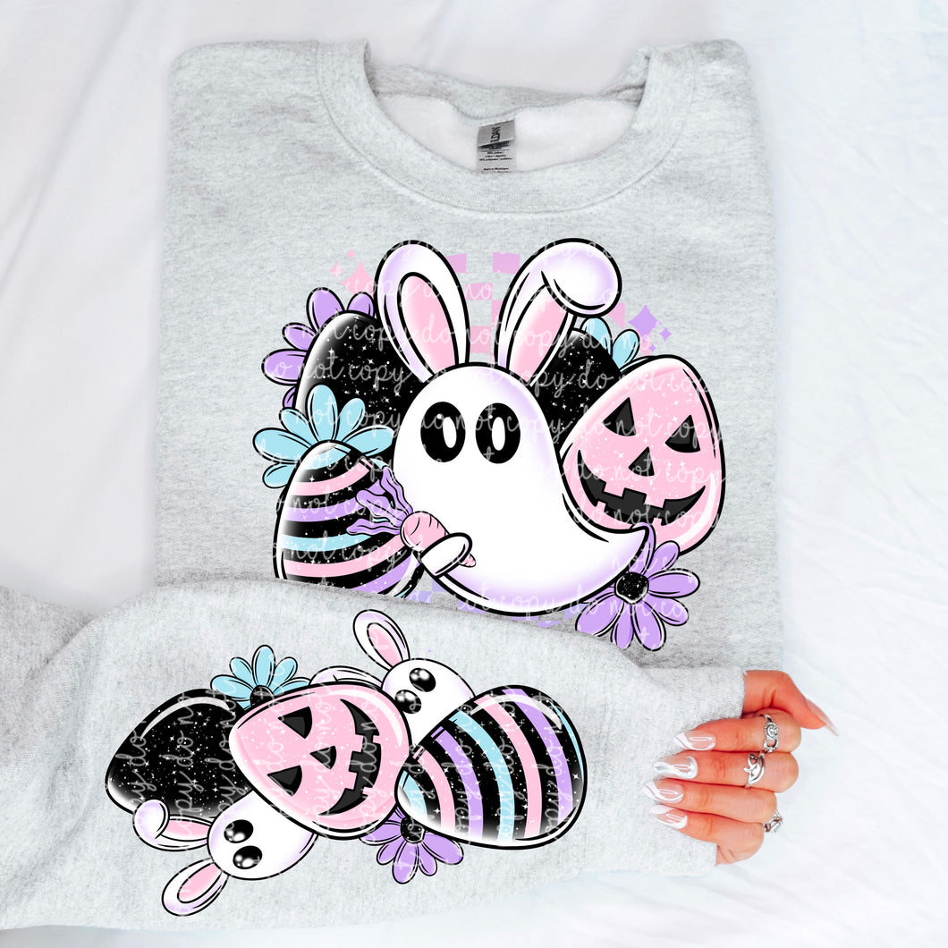 Ghost Easter Bunny Purple SLEEVE OPTION TRANSFER MOON FEB 25