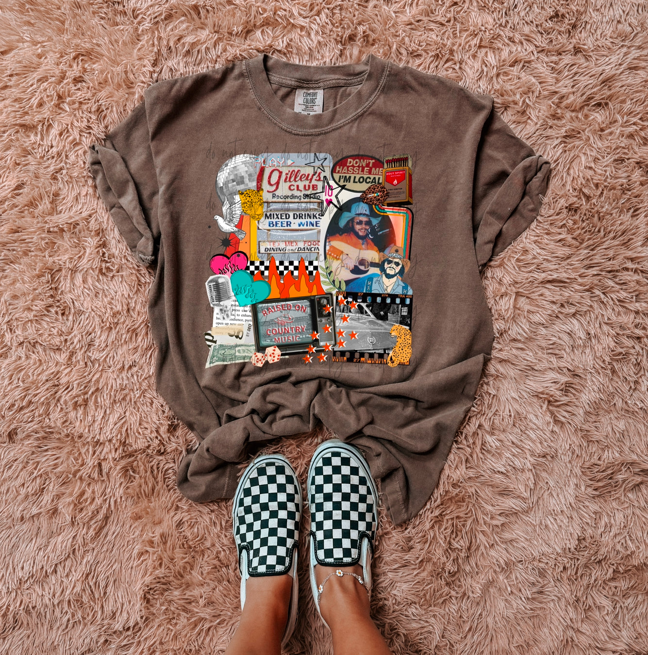 Raised On Country Music Collage TRANSFER 3IB – Sassy Sublimation ...