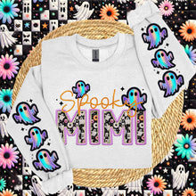 Load image into Gallery viewer, Spooky Title/Occupation Iridescent Ghost With Double Sleeve DROPDOWN TRANSFER HMWK
