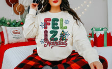 Load image into Gallery viewer, Feliz Navidad Faux Yarn Snowflakes And Christmas Lights Dropdown TRANSFER SCG NOV 25

