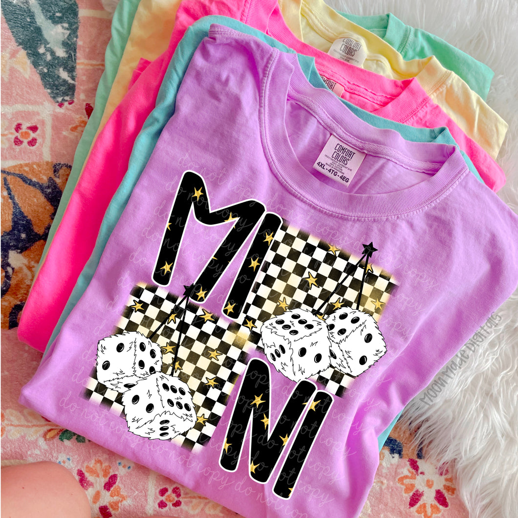 Mama + Mini Checkered Dice Dropdown TRANSFER MOON MAR 25