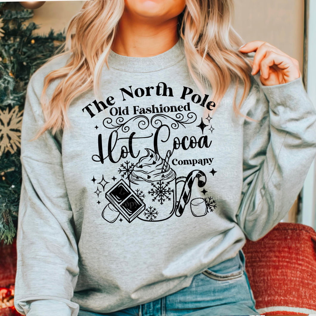 The North Pole Old Fashioned Hot Cocoa Blk TRANSFER CSC OCT 24