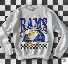 Load image into Gallery viewer, Football Checkered Faux Sequin DROPDOWN TRANSFER KPI
