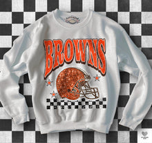 Load image into Gallery viewer, Football Checkered Faux Sequin DROPDOWN TRANSFER KPI
