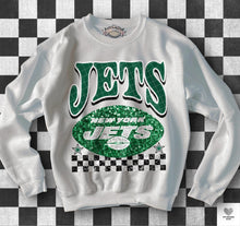 Load image into Gallery viewer, Football Checkered Faux Sequin DROPDOWN TRANSFER KPI
