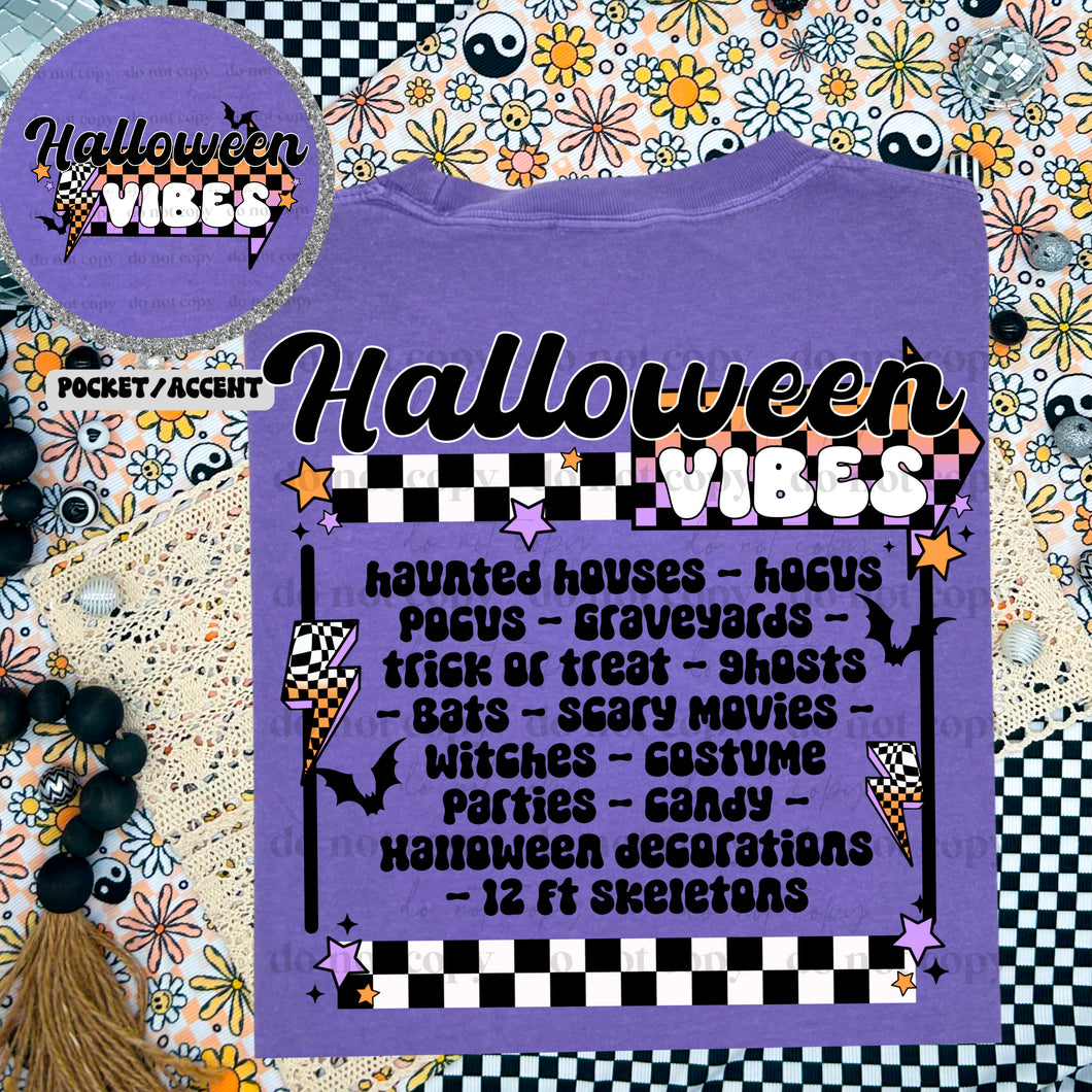 Halloween Vibes Checkered With Pocket TRANSFER CSC