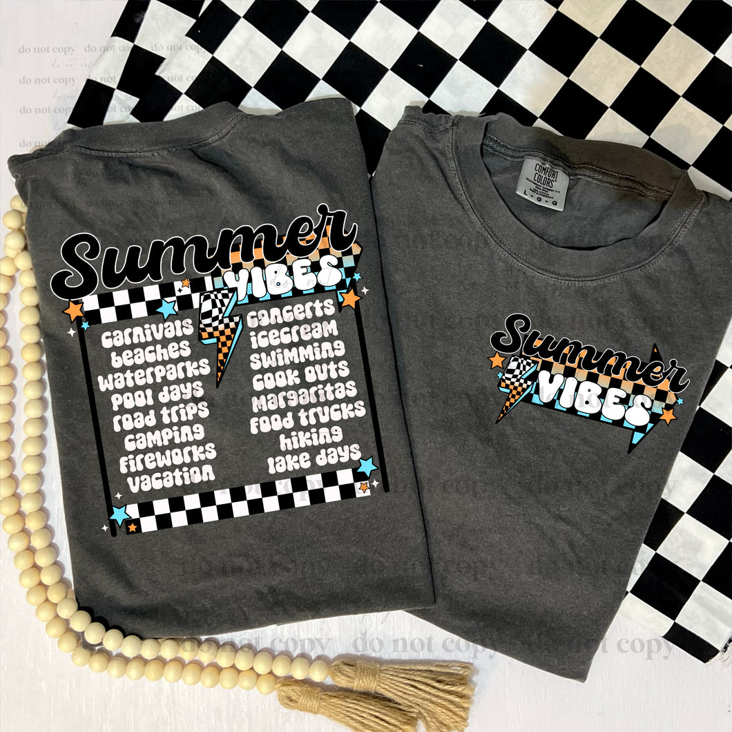 Summer Vibes Checkered With Pocket TRANSFER CSC