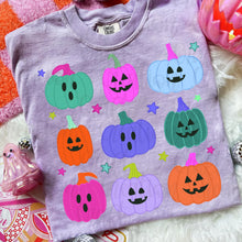 Load image into Gallery viewer, Preppy Jack O Lanterns Doodle Pumpkins TRANSFER ET JULY 26

