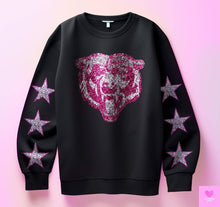 Load image into Gallery viewer, Football With Star Sleeve Pink Glitter DROPDOWN TRANSFER KPI
