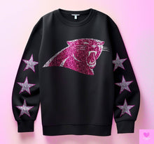 Load image into Gallery viewer, Football With Star Sleeve Pink Glitter DROPDOWN TRANSFER KPI
