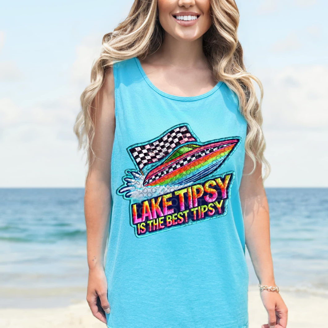 Lake Vibes Only Faux Embroidery TRANSFER HMWK