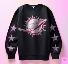 Load image into Gallery viewer, Football With Star Sleeve Pink Glitter DROPDOWN TRANSFER KPI

