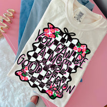 Load image into Gallery viewer, You Can Be A Good Person &amp; Still Be A Good Person, Mom, Aunt Checker Floral Dropdown TRANSFER MOON APR 25
