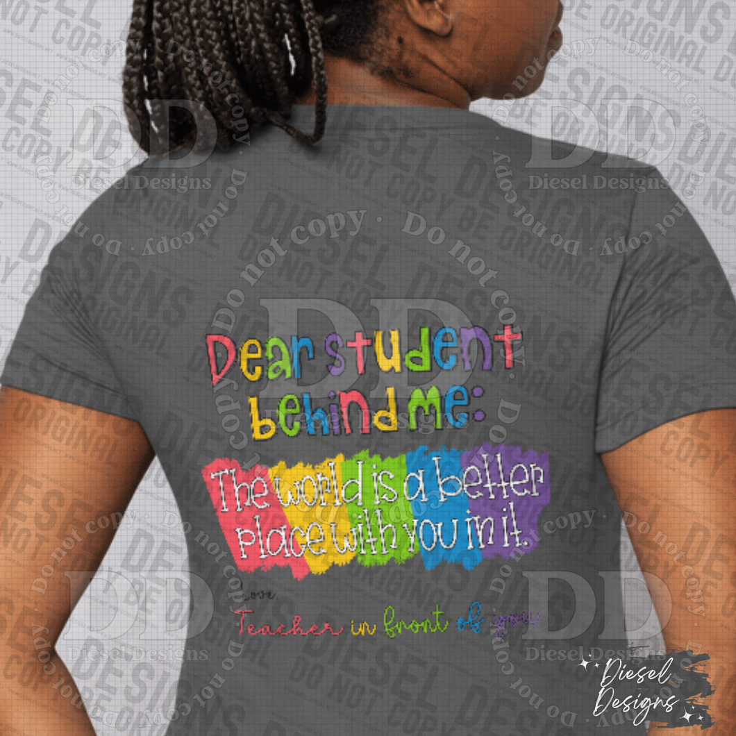 Dear Student Behind Me: Love, A Student Rainbow TRANSFER