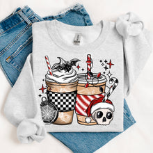 Load image into Gallery viewer, Black Checkered Coffee Christmas TRANSFER CSC OCT 24
