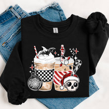 Load image into Gallery viewer, Black Checkered Coffee Christmas TRANSFER CSC OCT 24
