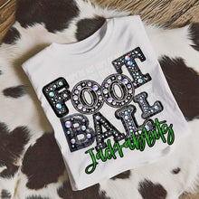 Load image into Gallery viewer, Football Leather Rhinestone Colored Mascots DROPDOWN TRANSFER CAP
