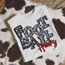 Load image into Gallery viewer, Football Leather Rhinestone Colored Mascots DROPDOWN TRANSFER CAP
