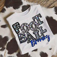 Load image into Gallery viewer, Football Leather Rhinestone Colored Mascots DROPDOWN TRANSFER CAP
