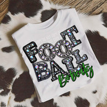 Load image into Gallery viewer, Football Leather Rhinestone Colored Mascots DROPDOWN TRANSFER CAP
