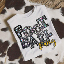 Load image into Gallery viewer, Football Leather Rhinestone Colored Mascots DROPDOWN TRANSFER CAP
