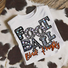 Load image into Gallery viewer, Football Leather Rhinestone Colored Mascots DROPDOWN TRANSFER CAP
