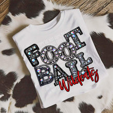 Load image into Gallery viewer, Football Leather Rhinestone Colored Mascots DROPDOWN TRANSFER CAP
