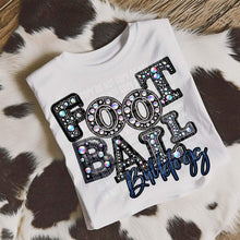 Load image into Gallery viewer, Football Leather Rhinestone Colored Mascots DROPDOWN TRANSFER CAP
