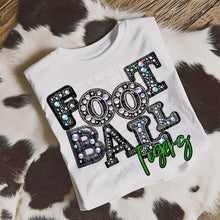 Load image into Gallery viewer, Football Leather Rhinestone Colored Mascots DROPDOWN TRANSFER CAP
