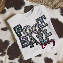 Load image into Gallery viewer, Football Leather Rhinestone Colored Mascots DROPDOWN TRANSFER CAP
