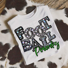 Load image into Gallery viewer, Football Leather Rhinestone Colored Mascots DROPDOWN TRANSFER CAP

