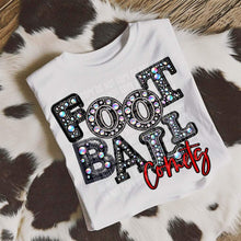 Load image into Gallery viewer, Football Leather Rhinestone Colored Mascots DROPDOWN TRANSFER CAP
