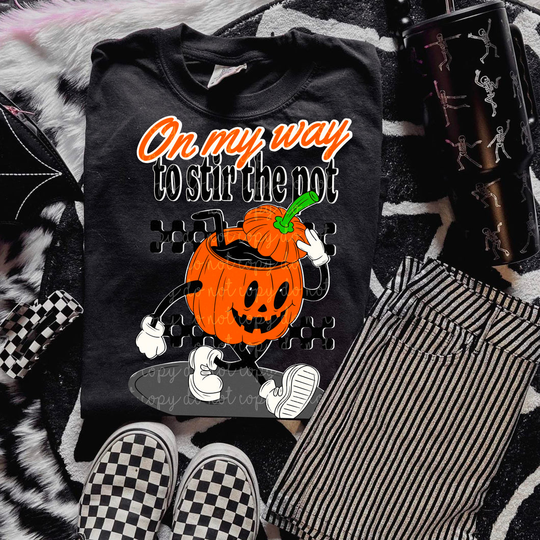 On My Way To Stir The Pot Pumpkin TRANSFER MOON JULY 25