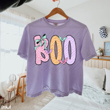 Load image into Gallery viewer, Boo Pastel Bats Alpha Black Lace And Bow Stripes Option DROPDOWN TRANSFER CARTER JULY 26
